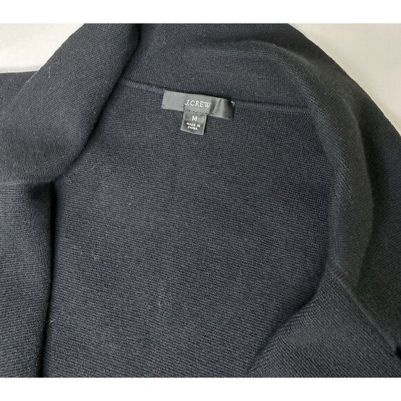 J. Crew Camille Shrunken Sweater Blazer Black Wool Modest Knit Medium - Picture 4 of 9